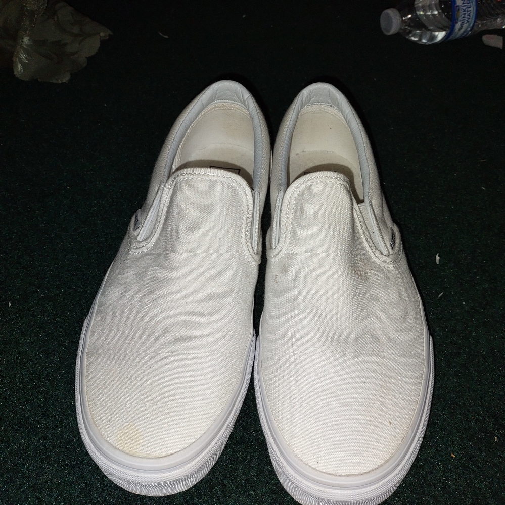 Vans Women's White Slip-On Shoes
